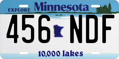 MN license plate 456NDF