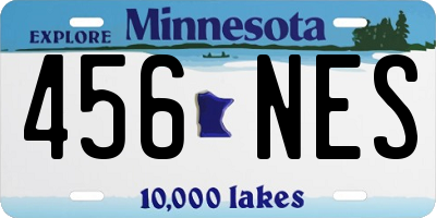 MN license plate 456NES