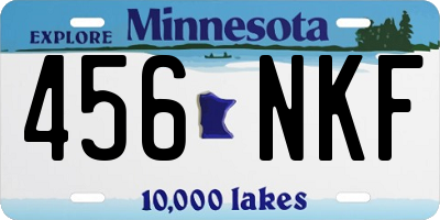 MN license plate 456NKF