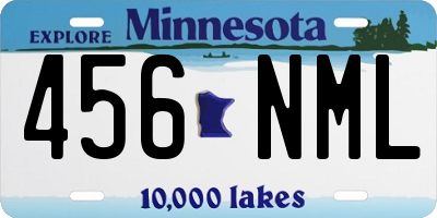 MN license plate 456NML