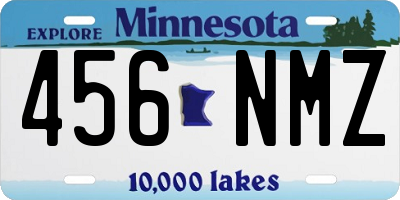 MN license plate 456NMZ