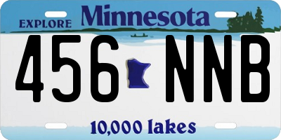 MN license plate 456NNB