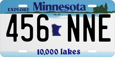 MN license plate 456NNE