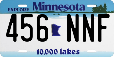 MN license plate 456NNF