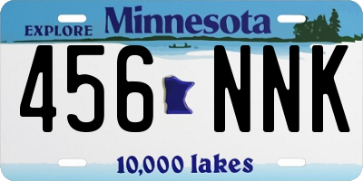 MN license plate 456NNK