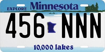 MN license plate 456NNN