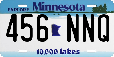 MN license plate 456NNQ