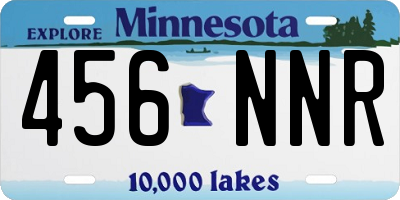 MN license plate 456NNR