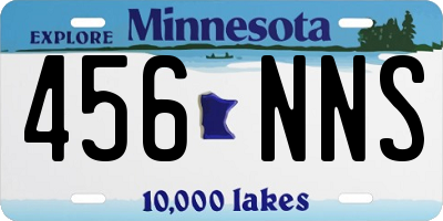 MN license plate 456NNS
