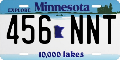 MN license plate 456NNT