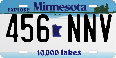 MN license plate 456NNV