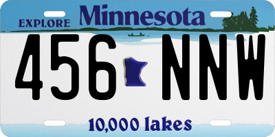 MN license plate 456NNW