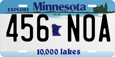 MN license plate 456NOA
