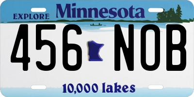 MN license plate 456NOB