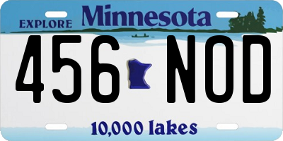 MN license plate 456NOD