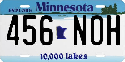 MN license plate 456NOH