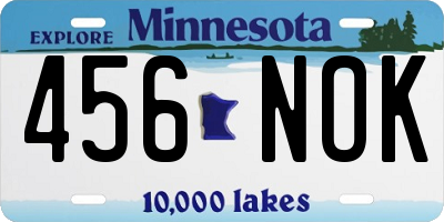 MN license plate 456NOK