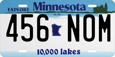 MN license plate 456NOM