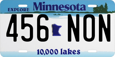 MN license plate 456NON