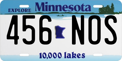 MN license plate 456NOS