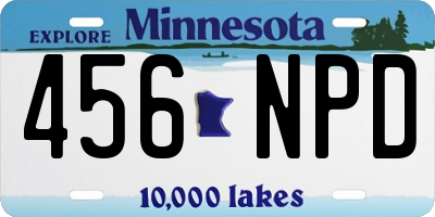 MN license plate 456NPD
