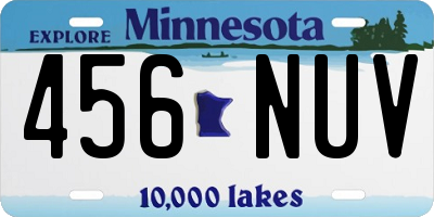 MN license plate 456NUV