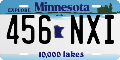 MN license plate 456NXI