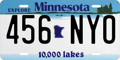 MN license plate 456NYO