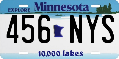 MN license plate 456NYS