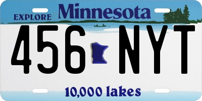 MN license plate 456NYT