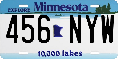 MN license plate 456NYW