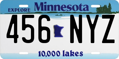 MN license plate 456NYZ