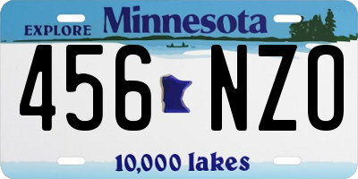 MN license plate 456NZO