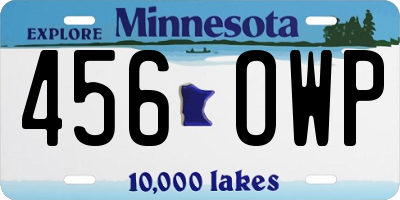 MN license plate 456OWP