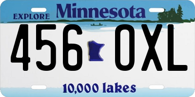 MN license plate 456OXL