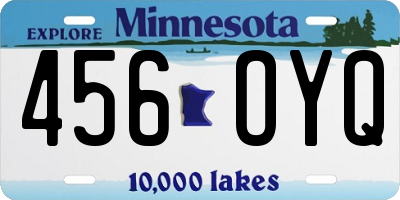 MN license plate 456OYQ