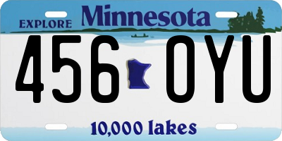 MN license plate 456OYU