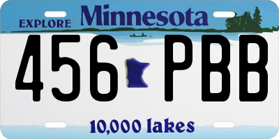 MN license plate 456PBB