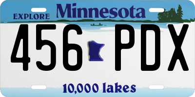 MN license plate 456PDX