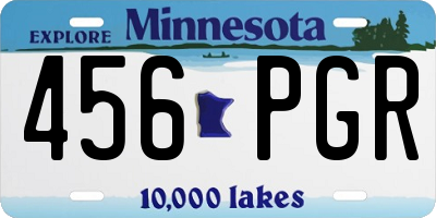 MN license plate 456PGR