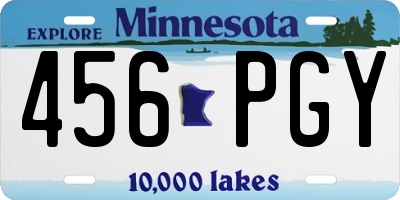 MN license plate 456PGY