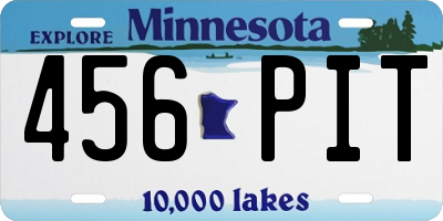 MN license plate 456PIT
