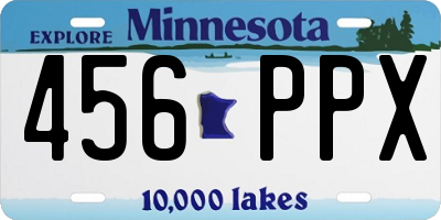 MN license plate 456PPX