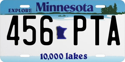 MN license plate 456PTA