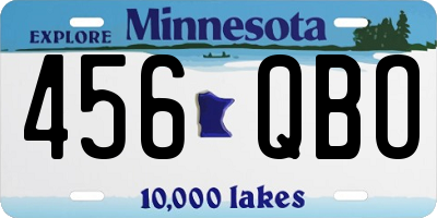 MN license plate 456QBO