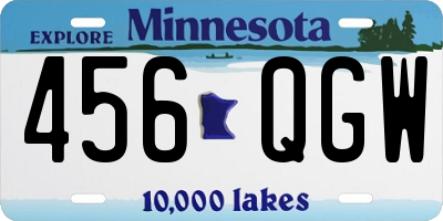 MN license plate 456QGW