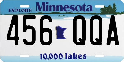 MN license plate 456QQA