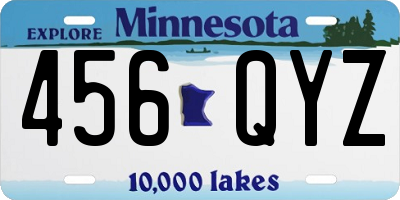 MN license plate 456QYZ