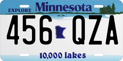 MN license plate 456QZA