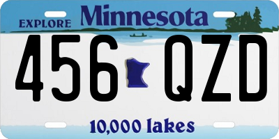 MN license plate 456QZD